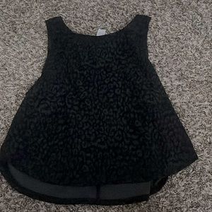 Cute black cheetah print 90 degrees tank top! Size small